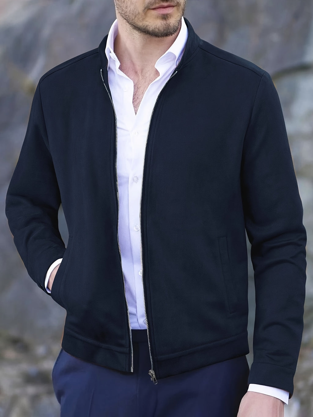 Tailored Lightweight Zip Jacket