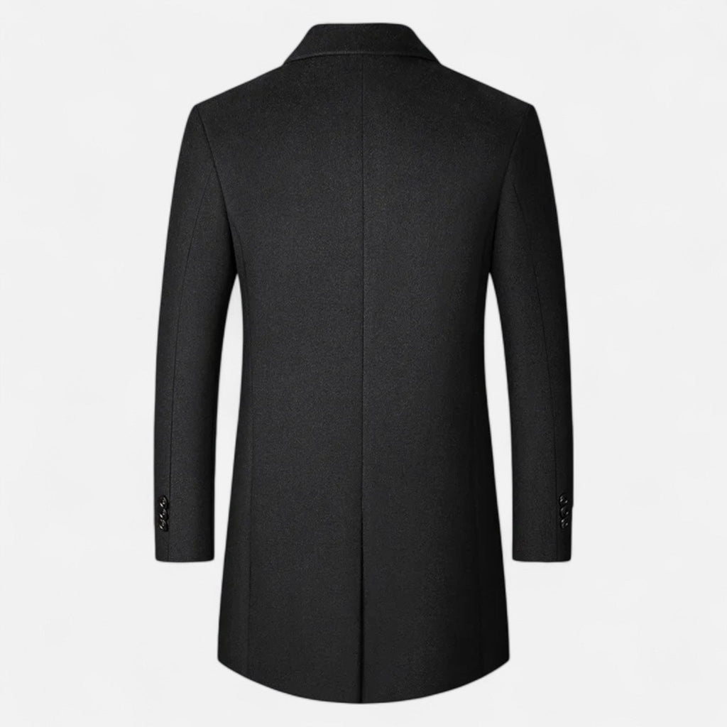 Tailored Wool Blend Overcoat