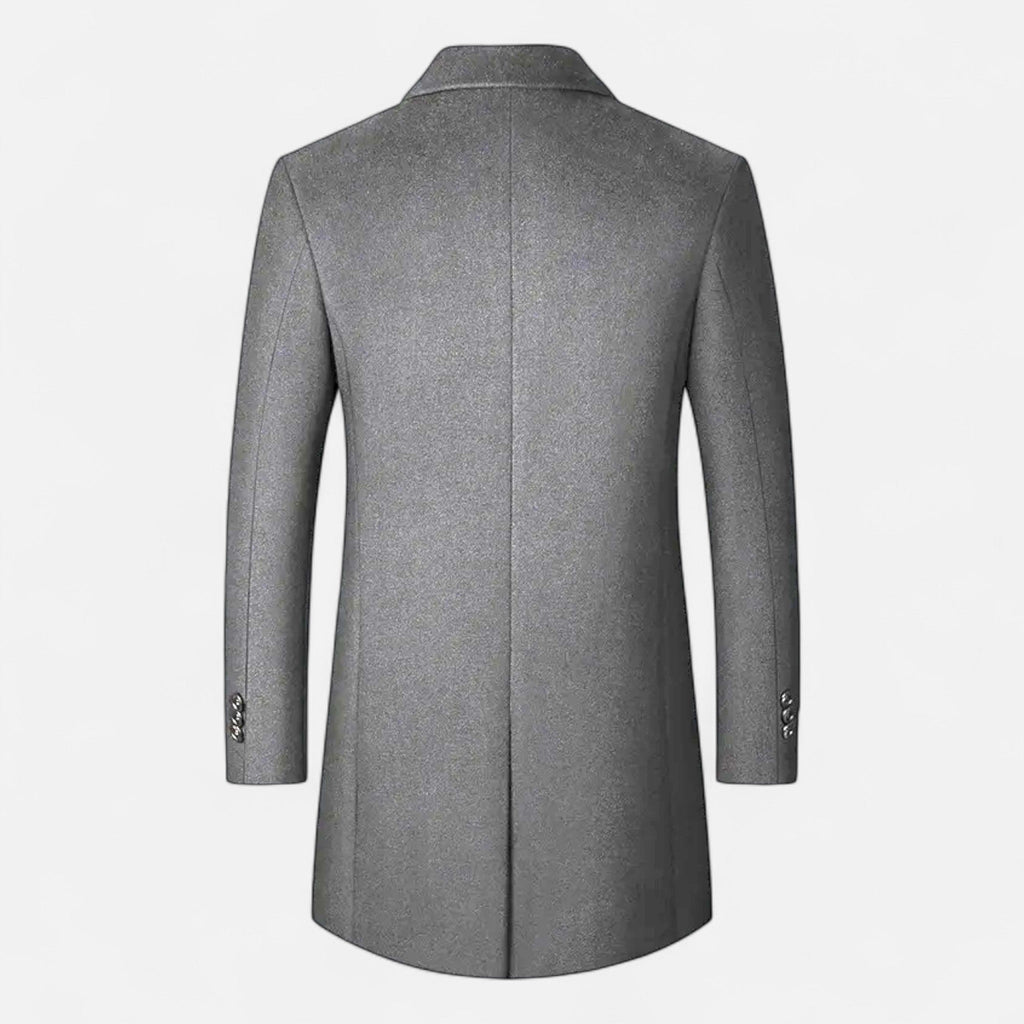 Tailored Wool Blend Overcoat