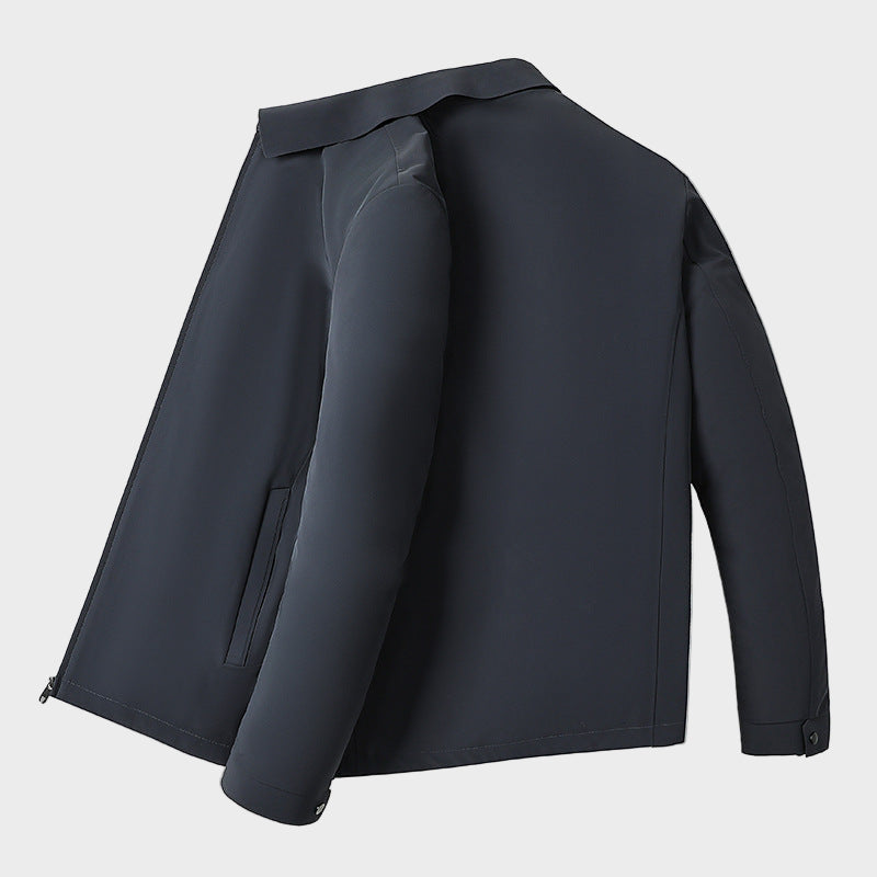 Tailored Mid-Length Jacket with Refined Insulation