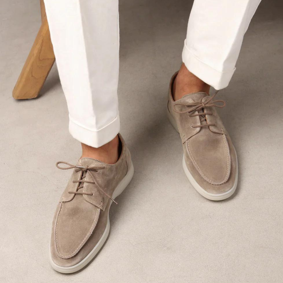 Premium Suede Lace-Up Casual Shoes
