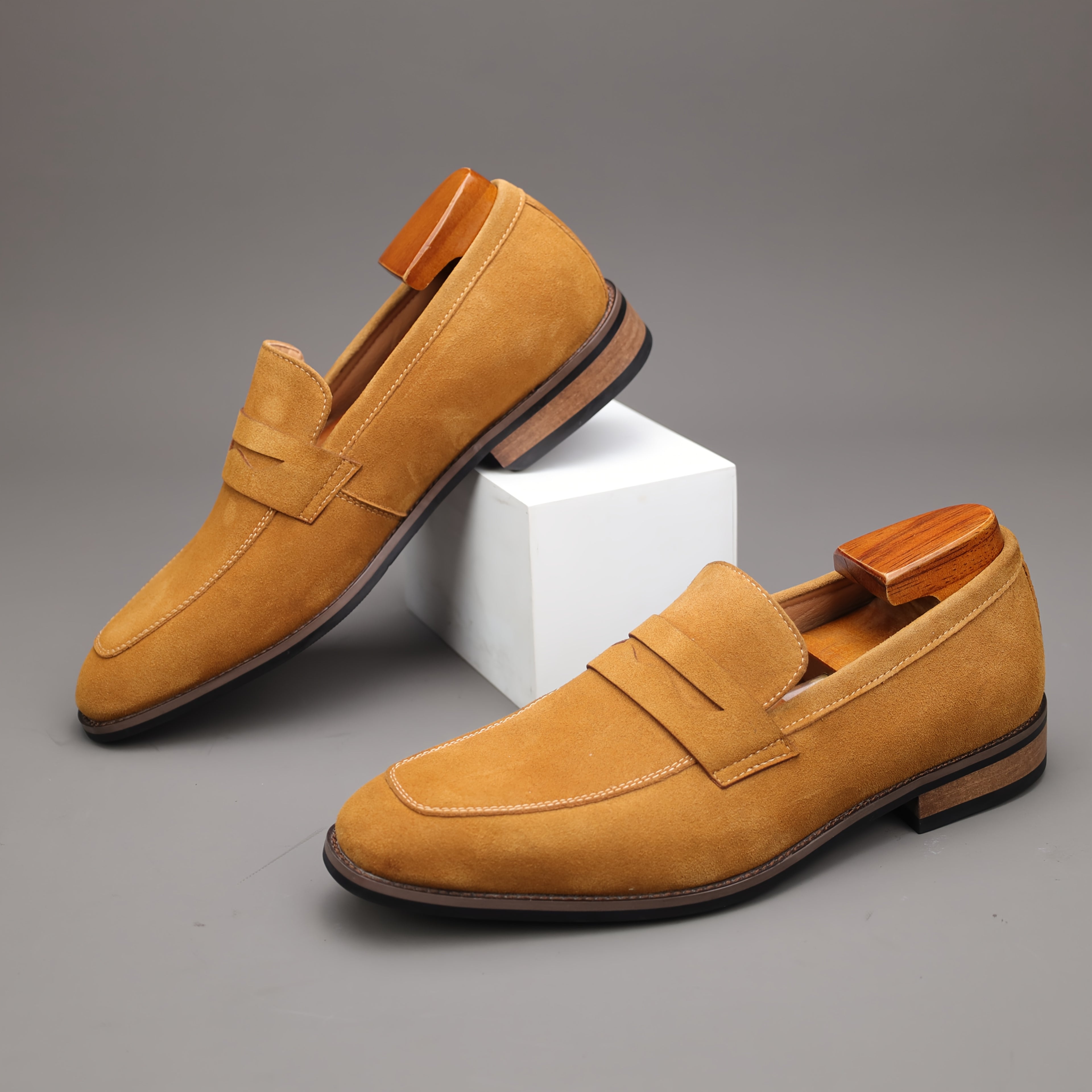 Premium Suede Penny Loafers