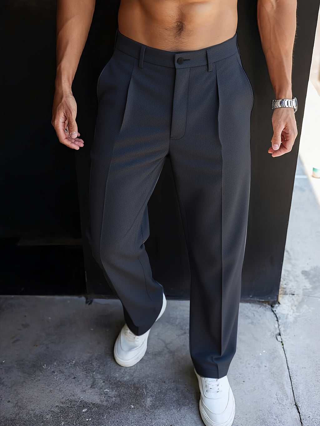 Tailored Cotton Twill Trousers