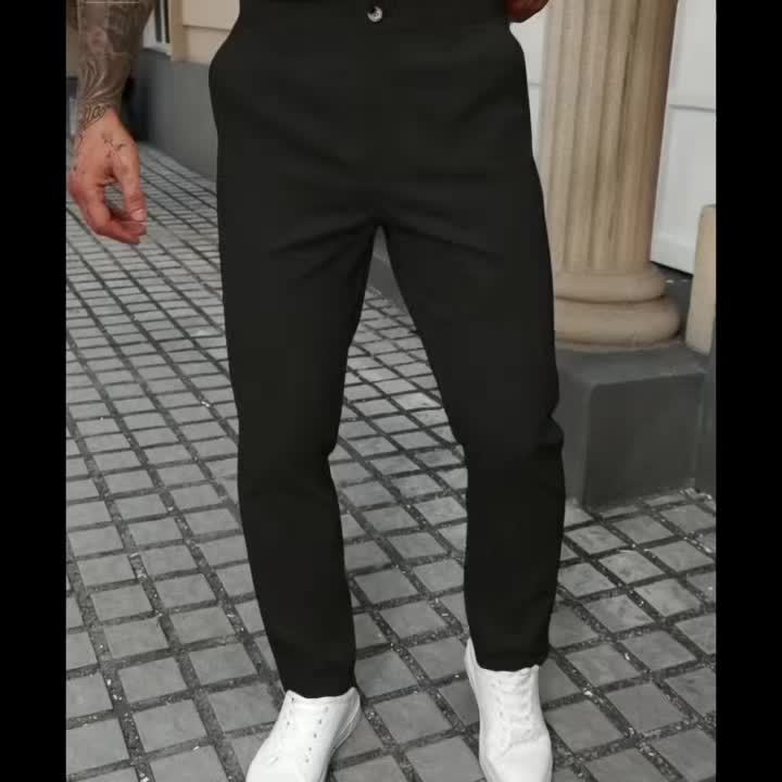 Tailored Stretch Cotton Trousers