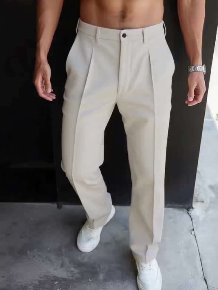 Tailored Cotton Twill Trousers