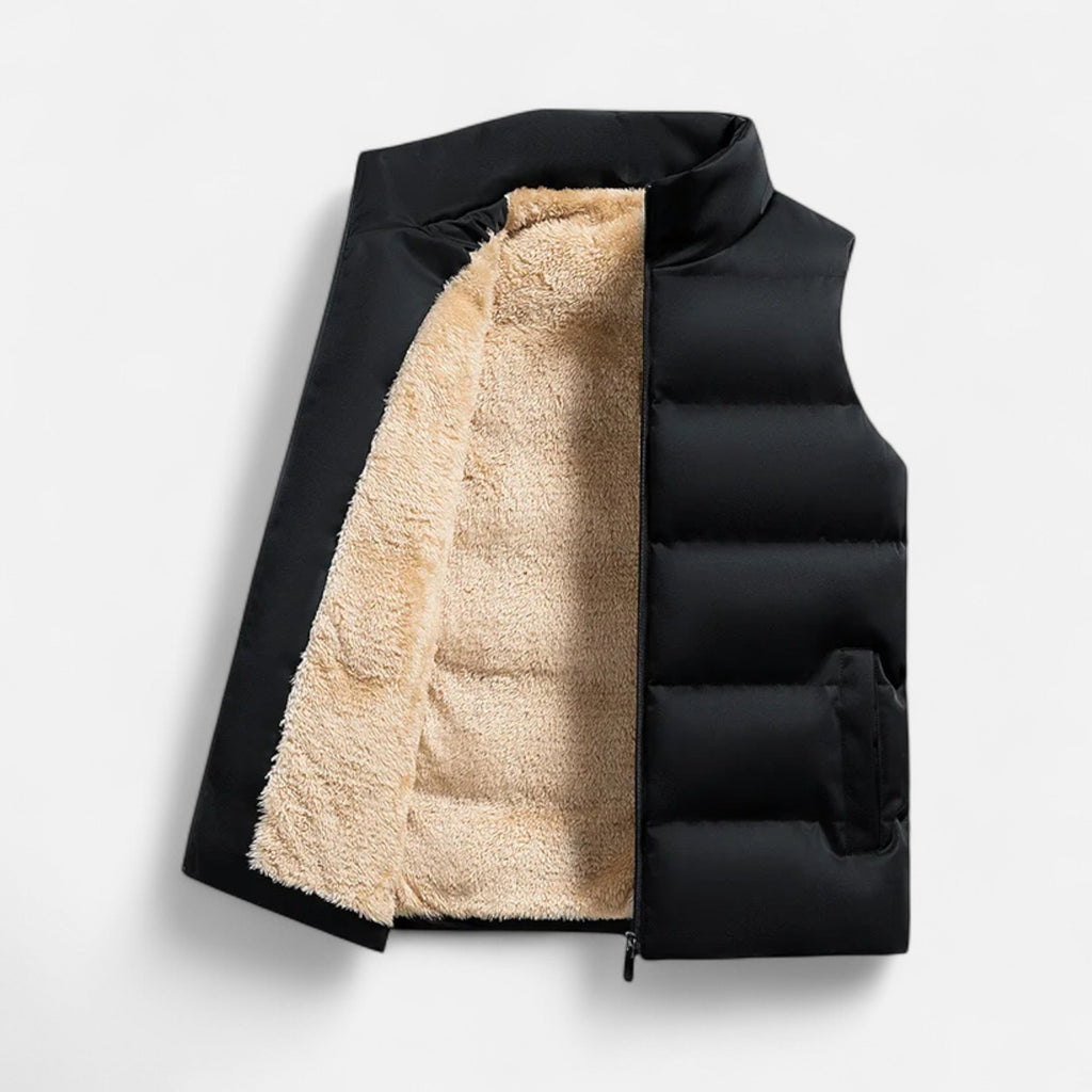 Padded Vest with Luxe Fleece Lining