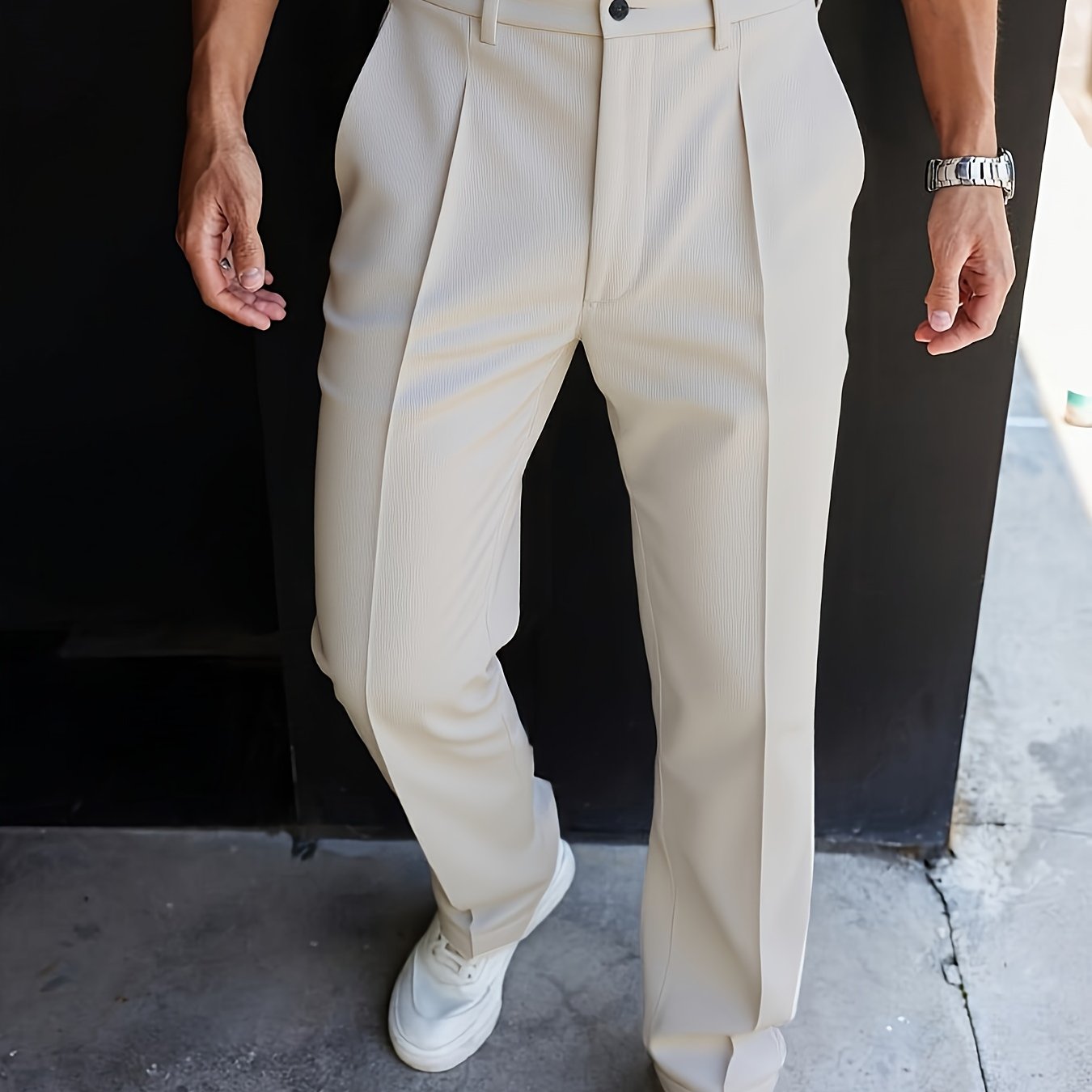 Tailored Cotton Twill Trousers