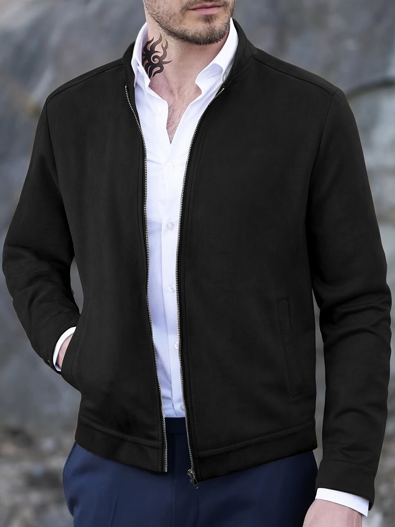 Tailored Lightweight Zip Jacket