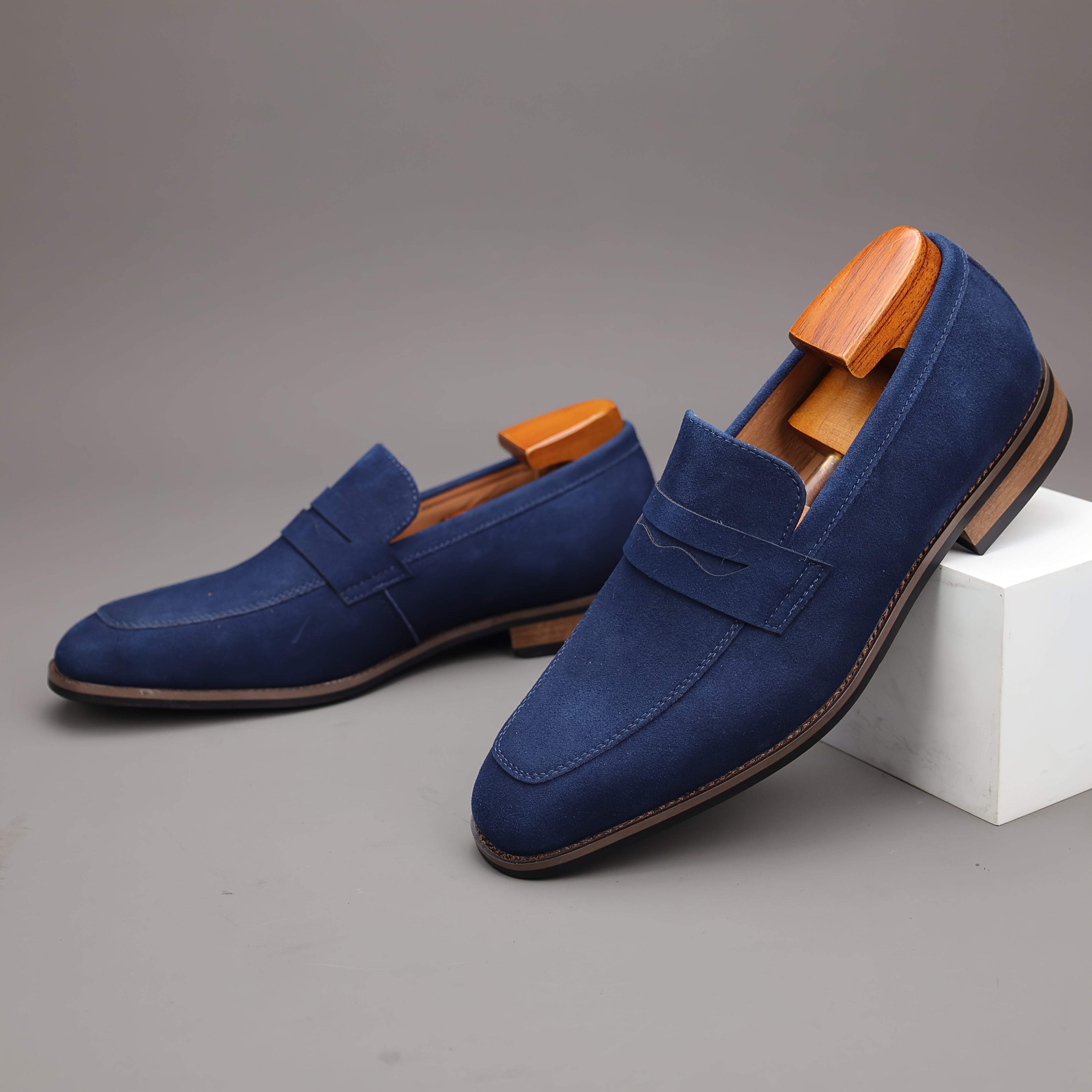 Premium Suede Penny Loafers