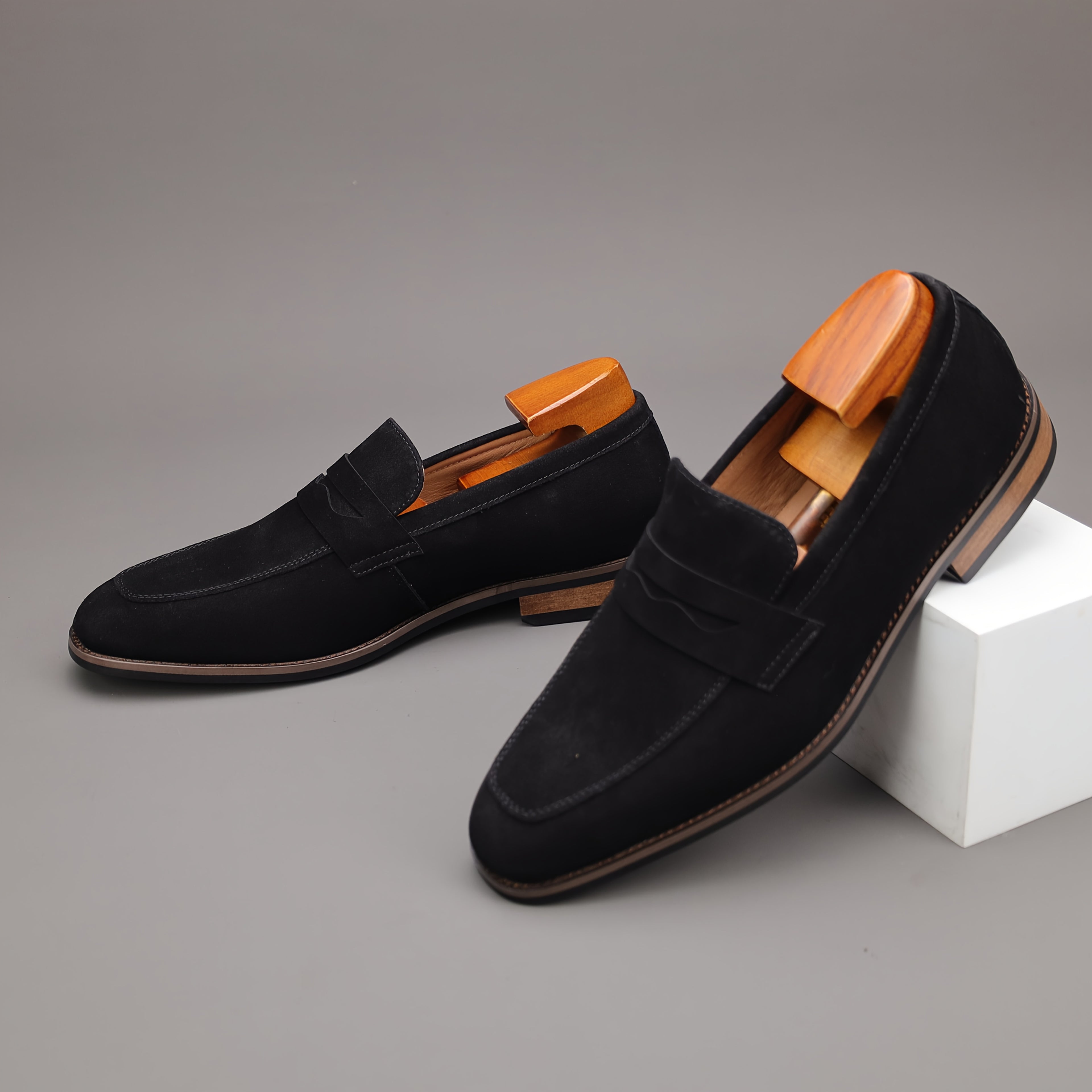 Premium Suede Penny Loafers