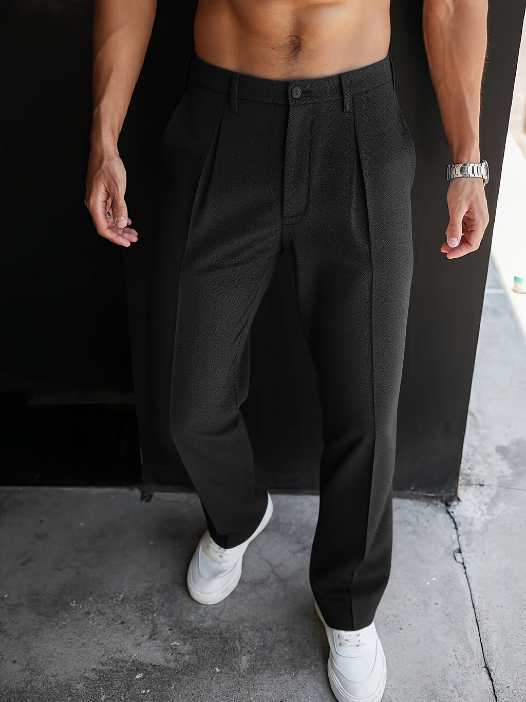 Tailored Cotton Twill Trousers