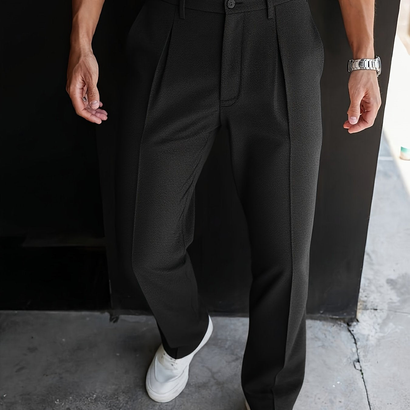Tailored Cotton Twill Trousers