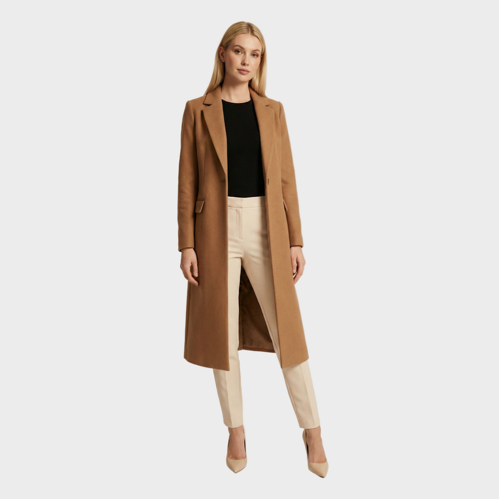 Tailored Long Wool Overcoat