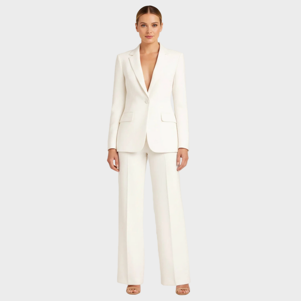 Tailored Wide-Leg Suit Set