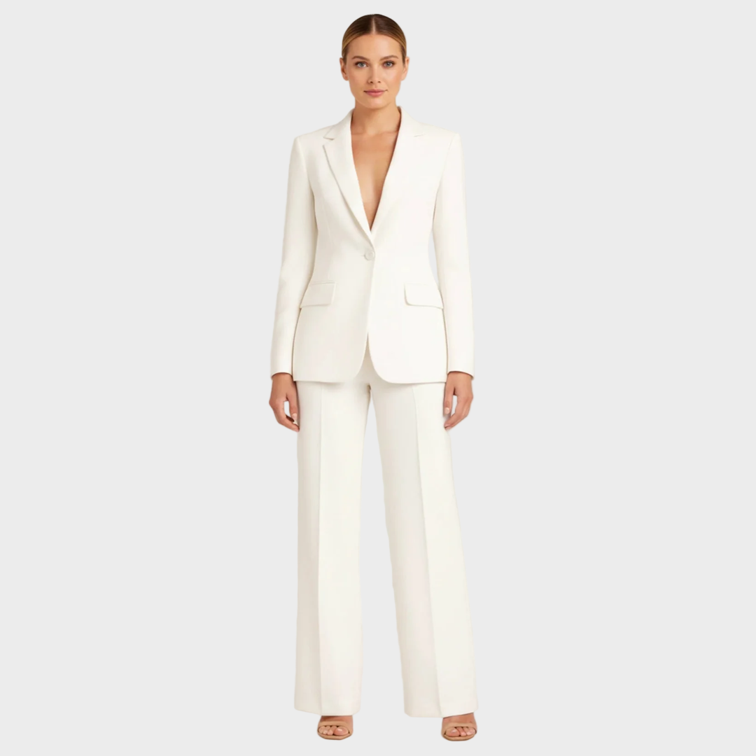 Tailored Wide-Leg Suit Set