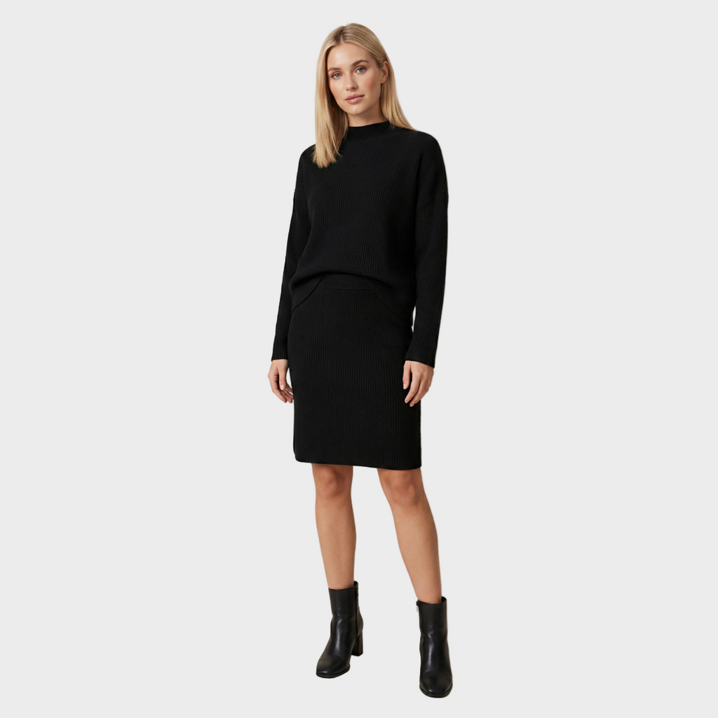 Refined Knit Two-Piece Set with Timeless Silhouette