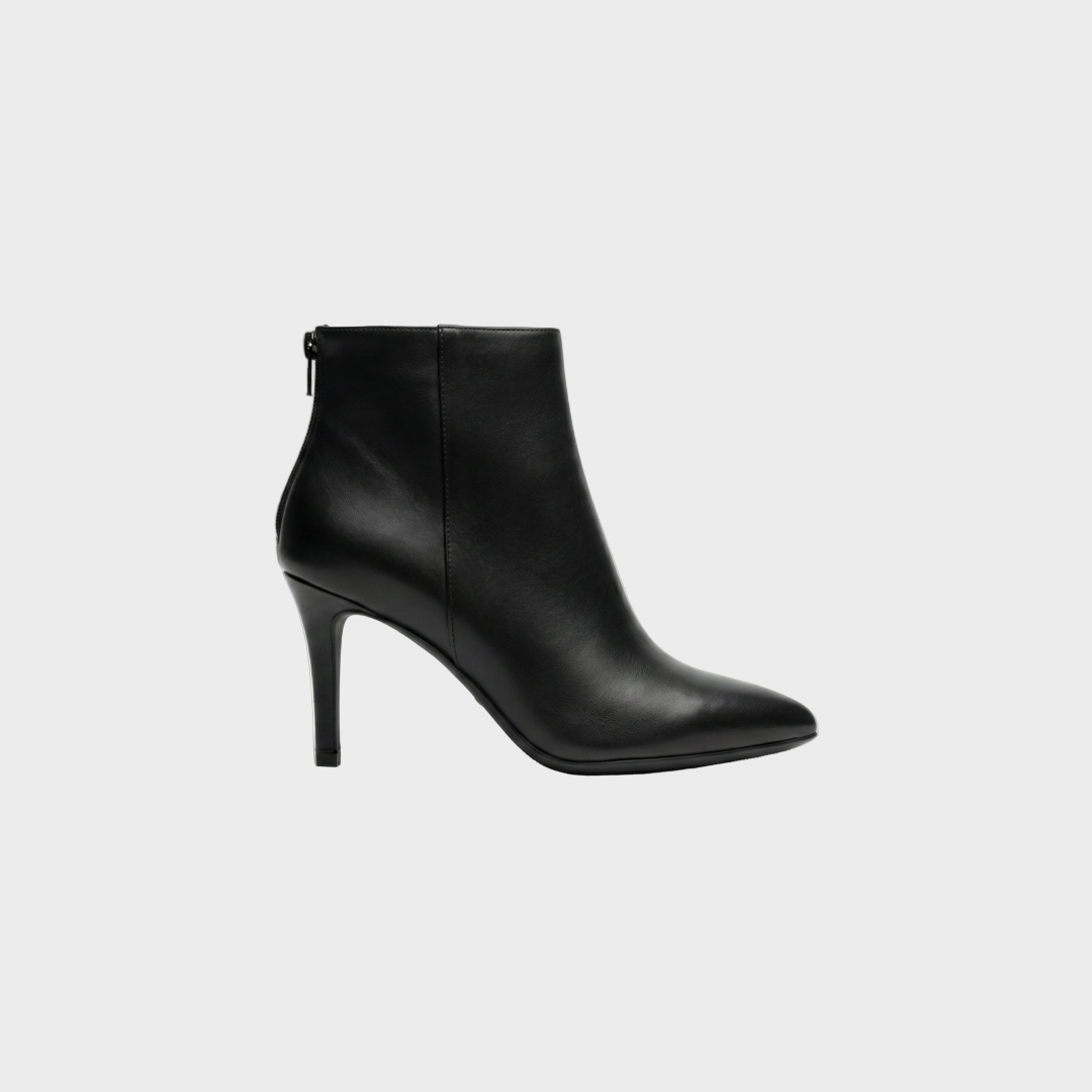 Sculpted Heeled Ankle Boots with Sleek Pointed Toe