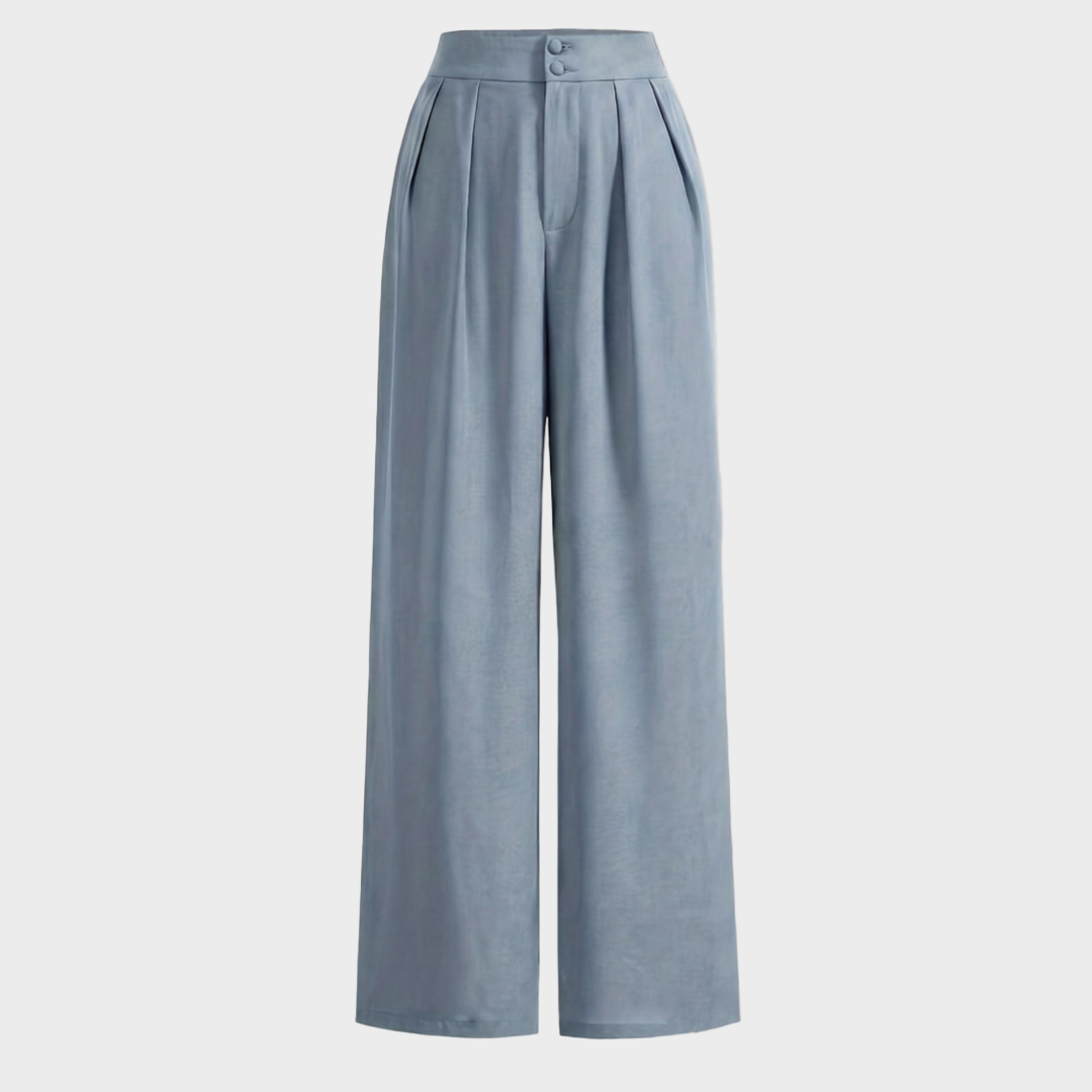 Tailored Wide-Leg Trousers with Refined Pleat Detailing