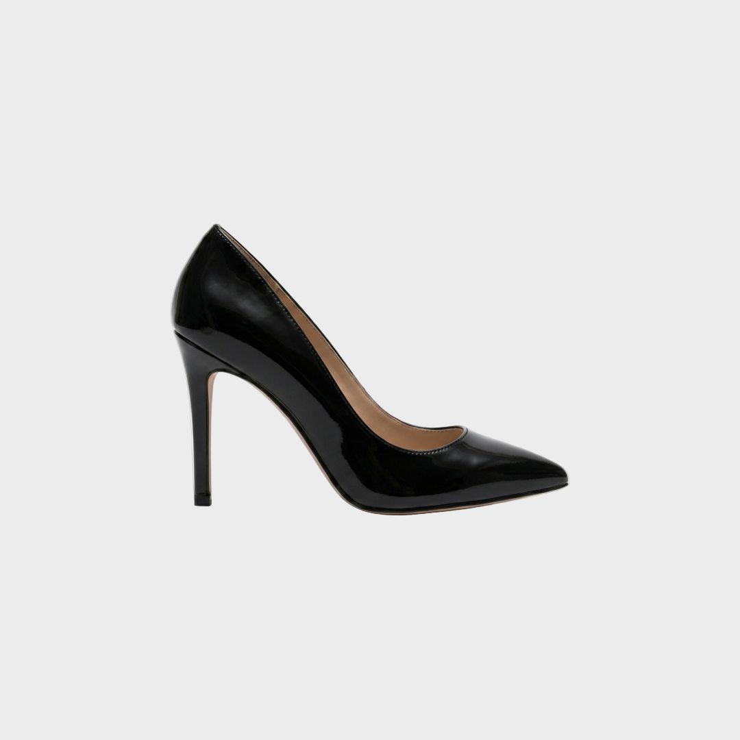 Polished Pointed-Toe Pumps with Sculpted Heel