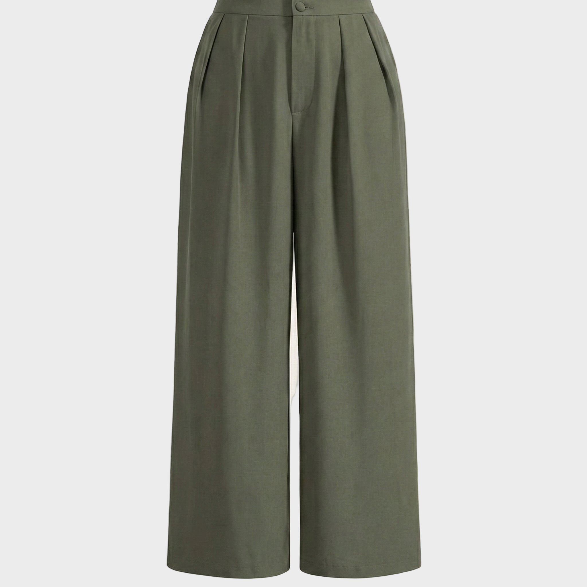 Tailored Wide-Leg Trousers with Refined Pleat Detailing