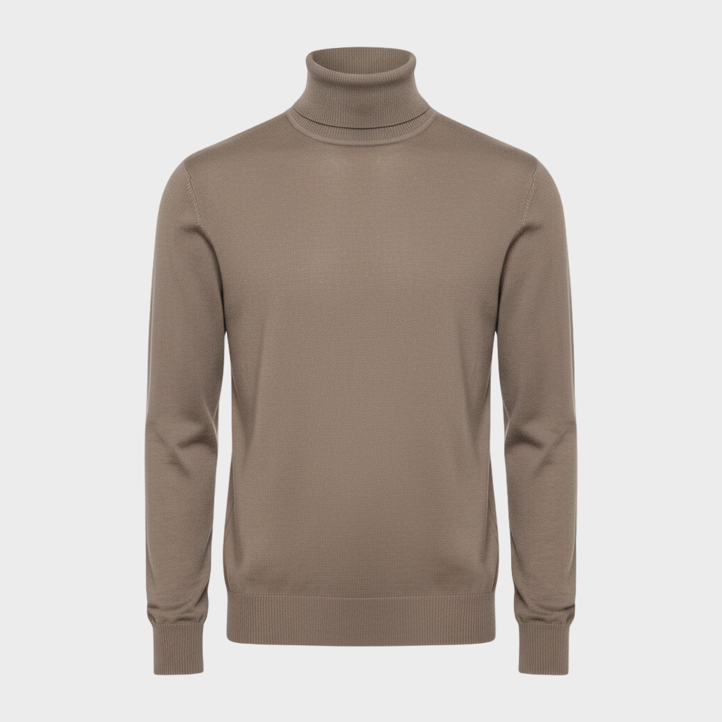 Fine-Knit Turtleneck Sweater