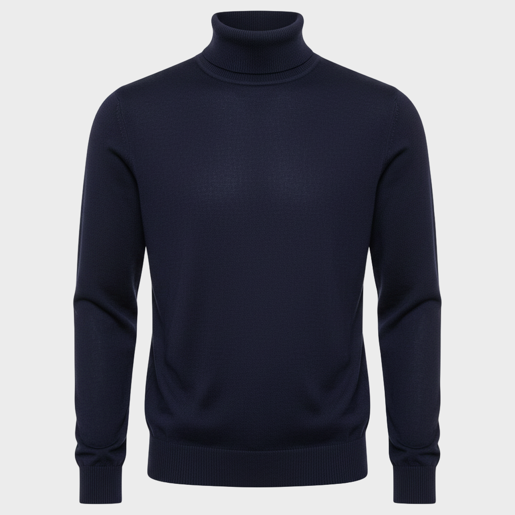 Fine-Knit Turtleneck Sweater