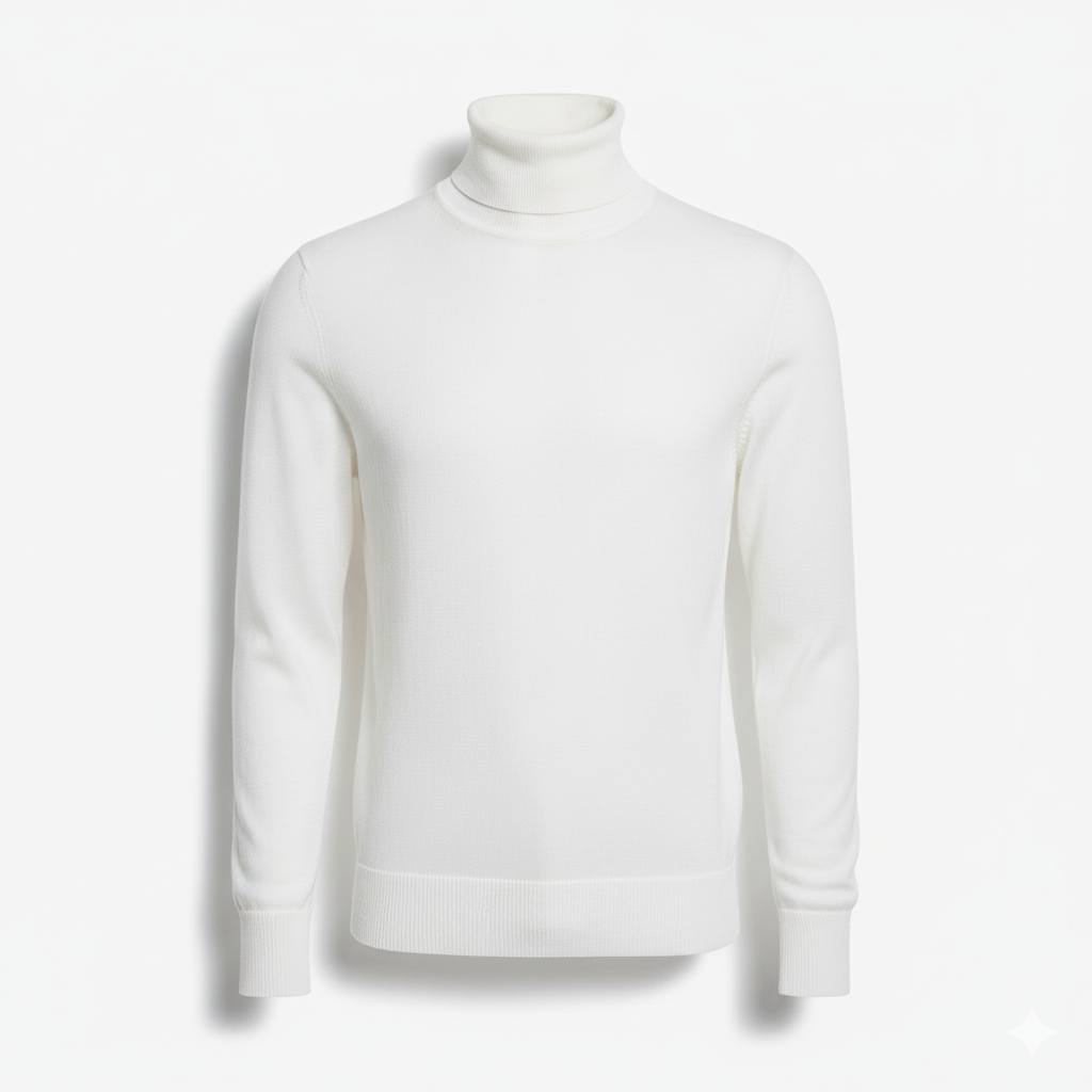 Fine-Knit Turtleneck Sweater