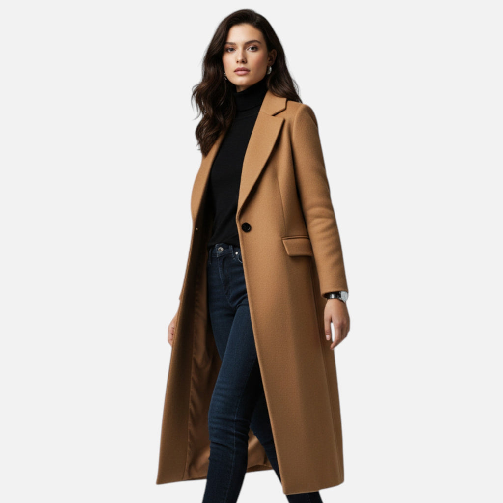 Tailored Long Wool Overcoat