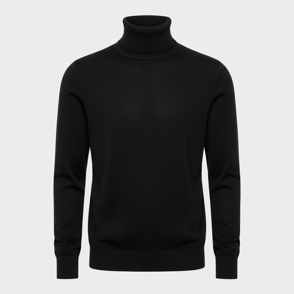 Fine-Knit Turtleneck Sweater
