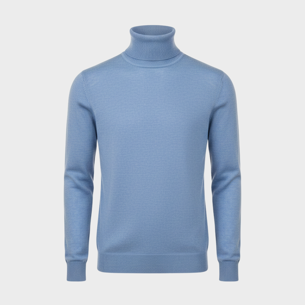 Fine-Knit Turtleneck Sweater