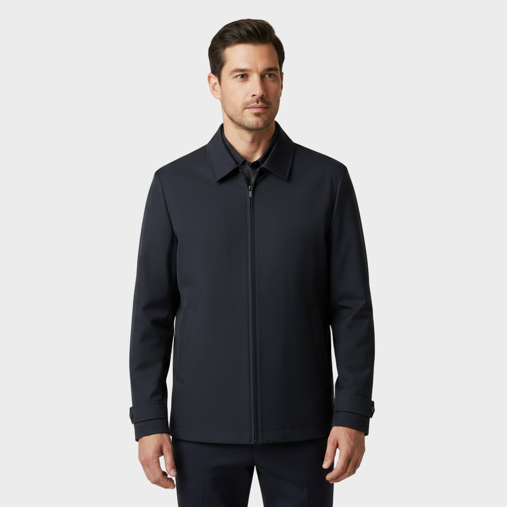 Tailored Mid-Length Jacket with Refined Insulation