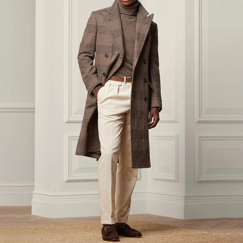 Tailored Wool Pleated Cuffed Trousers