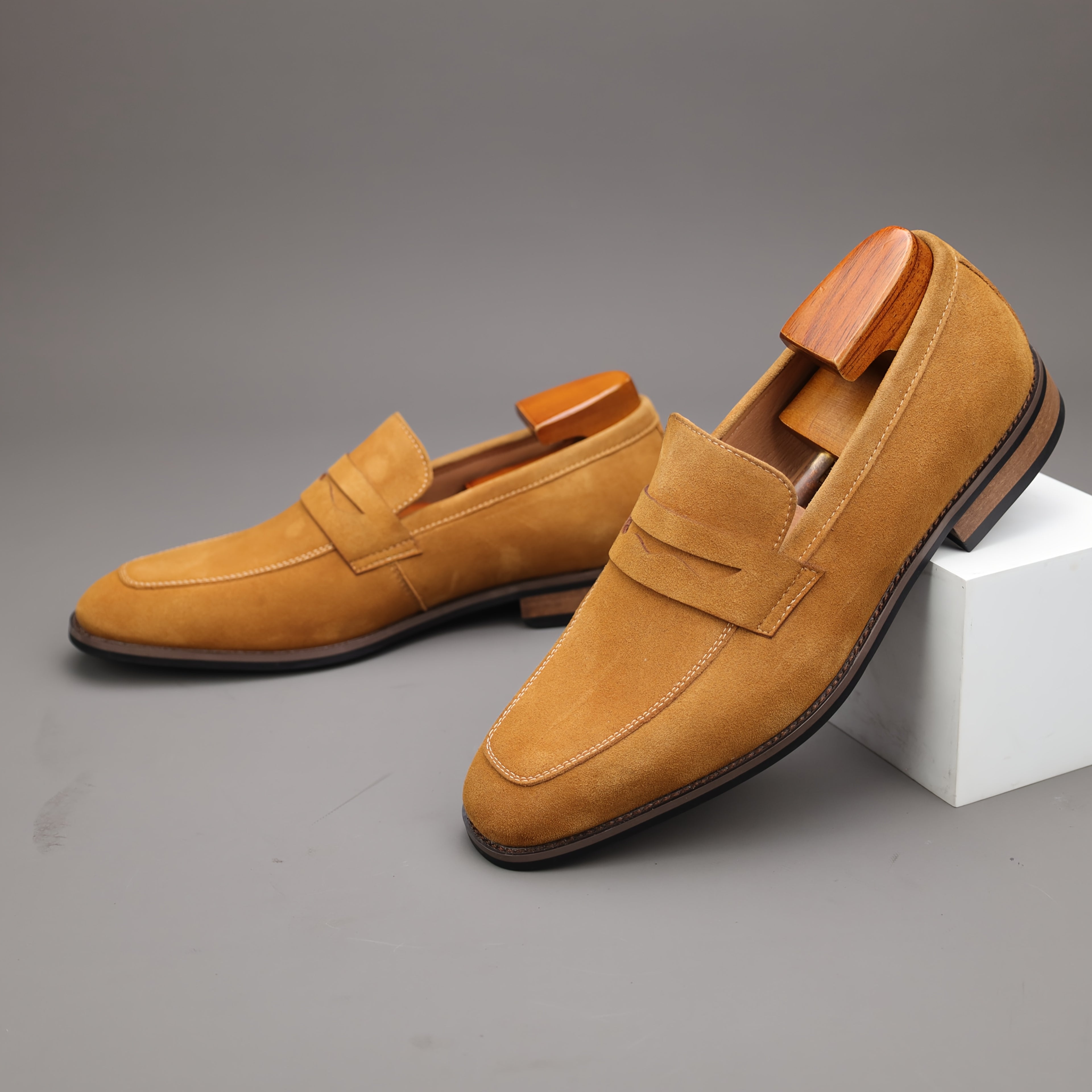 Premium Suede Penny Loafers