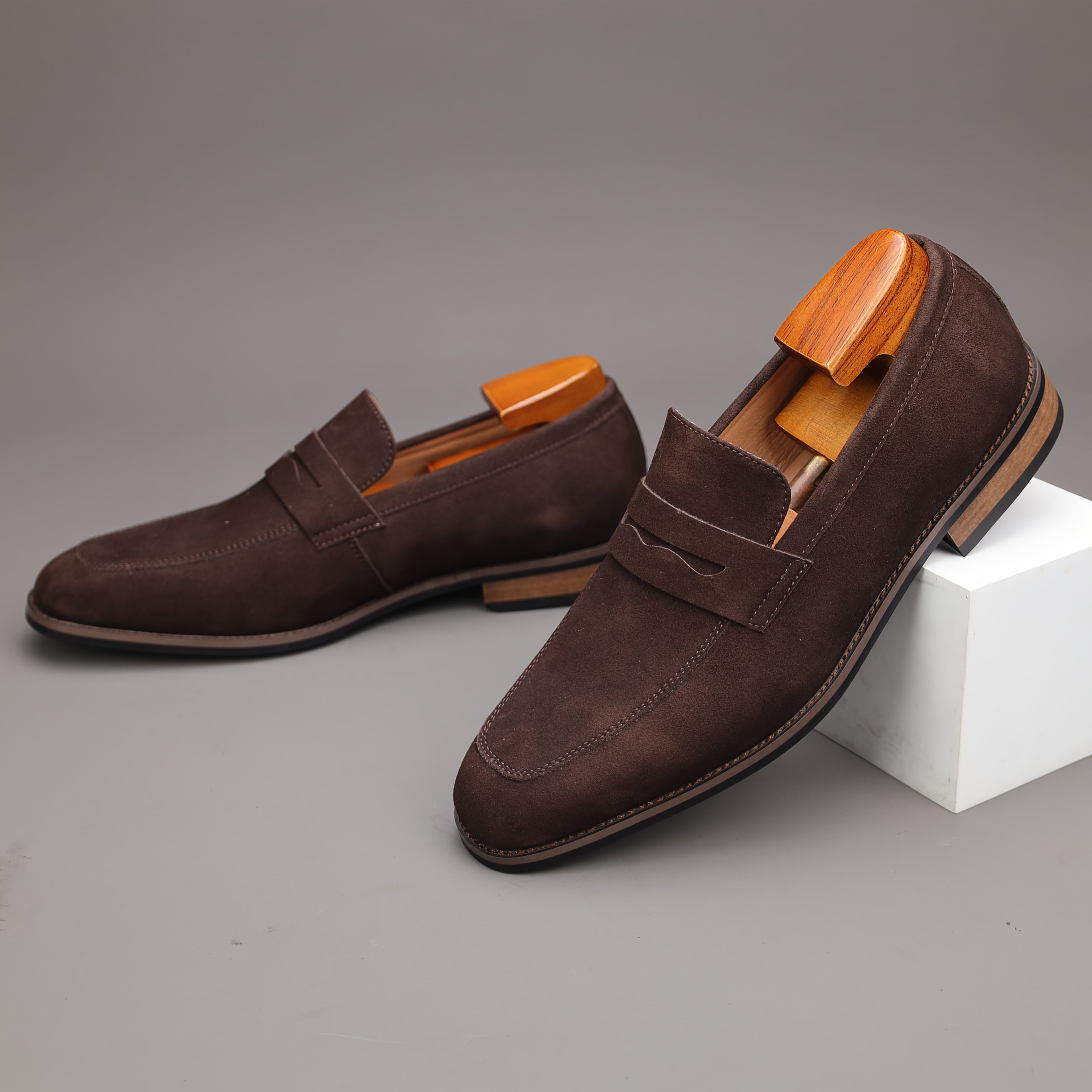 Premium Suede Penny Loafers