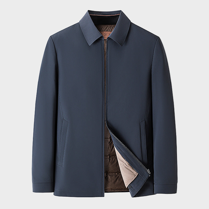 Tailored Mid-Length Jacket with Refined Insulation