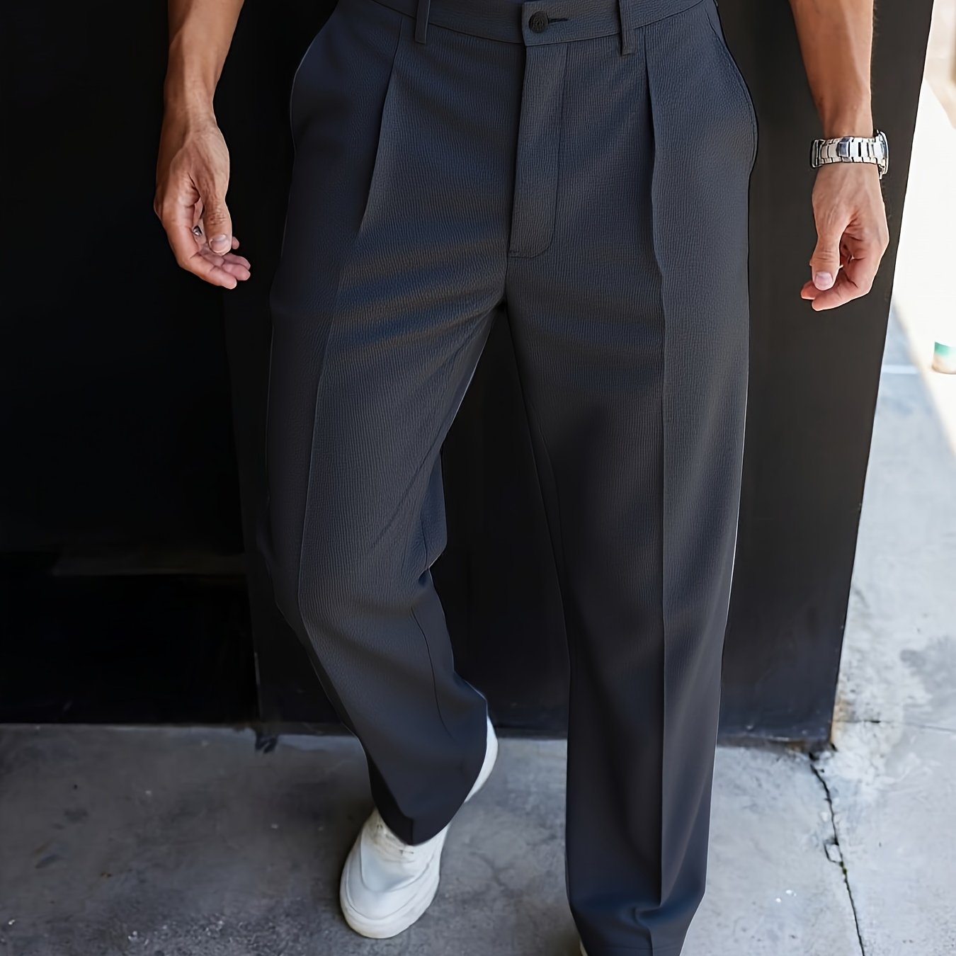 Tailored Cotton Twill Trousers