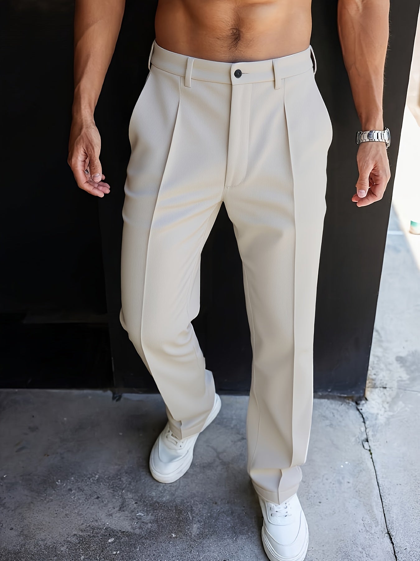 Tailored Cotton Twill Trousers