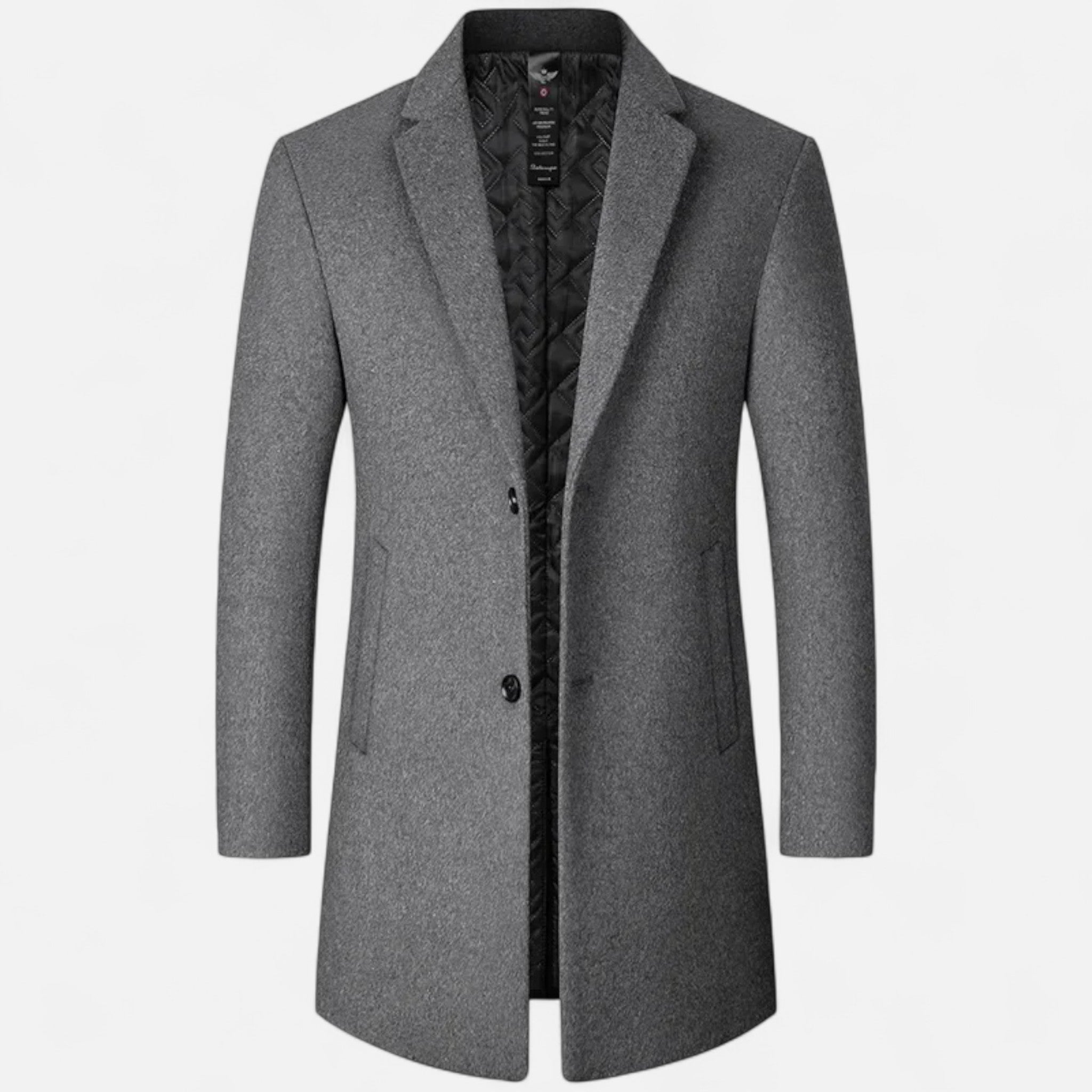 Tailored Wool Blend Overcoat