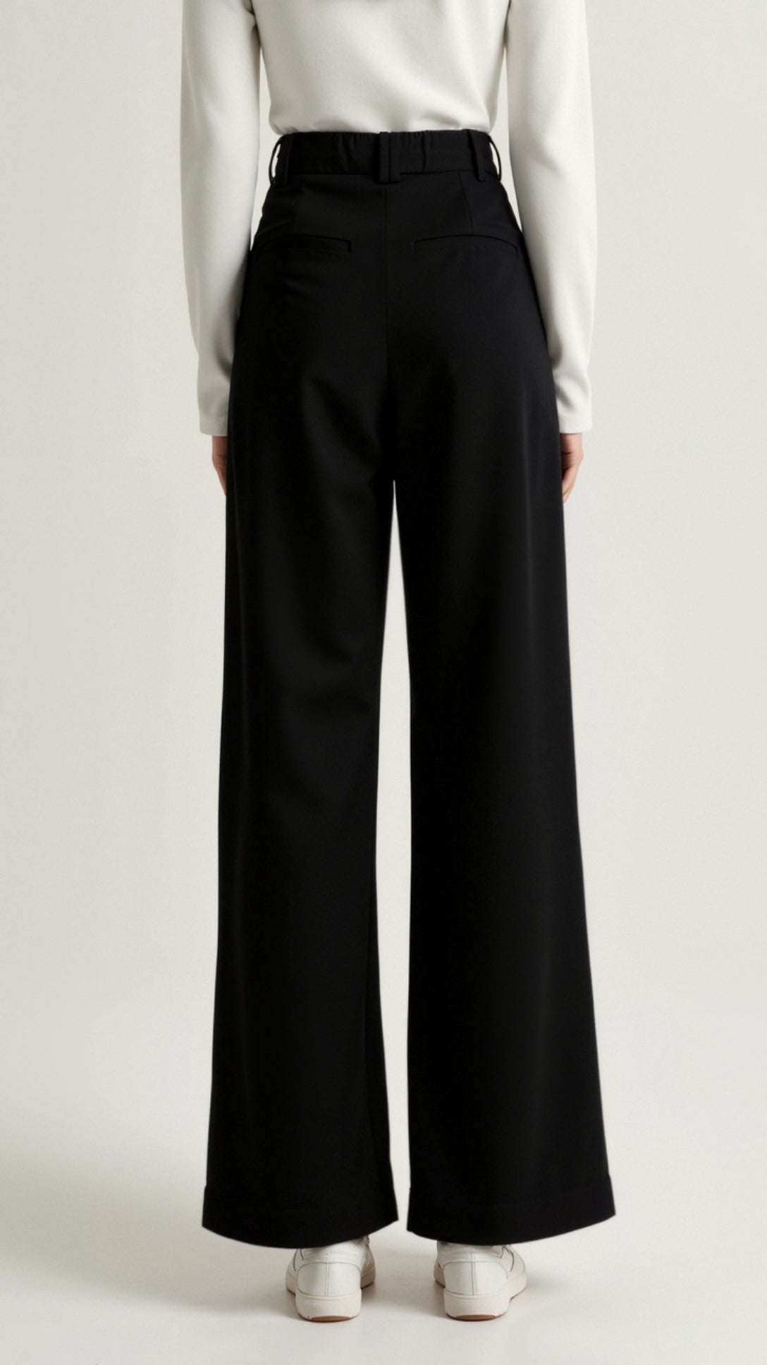 Tailored Wide-Leg Trousers with Refined Structure