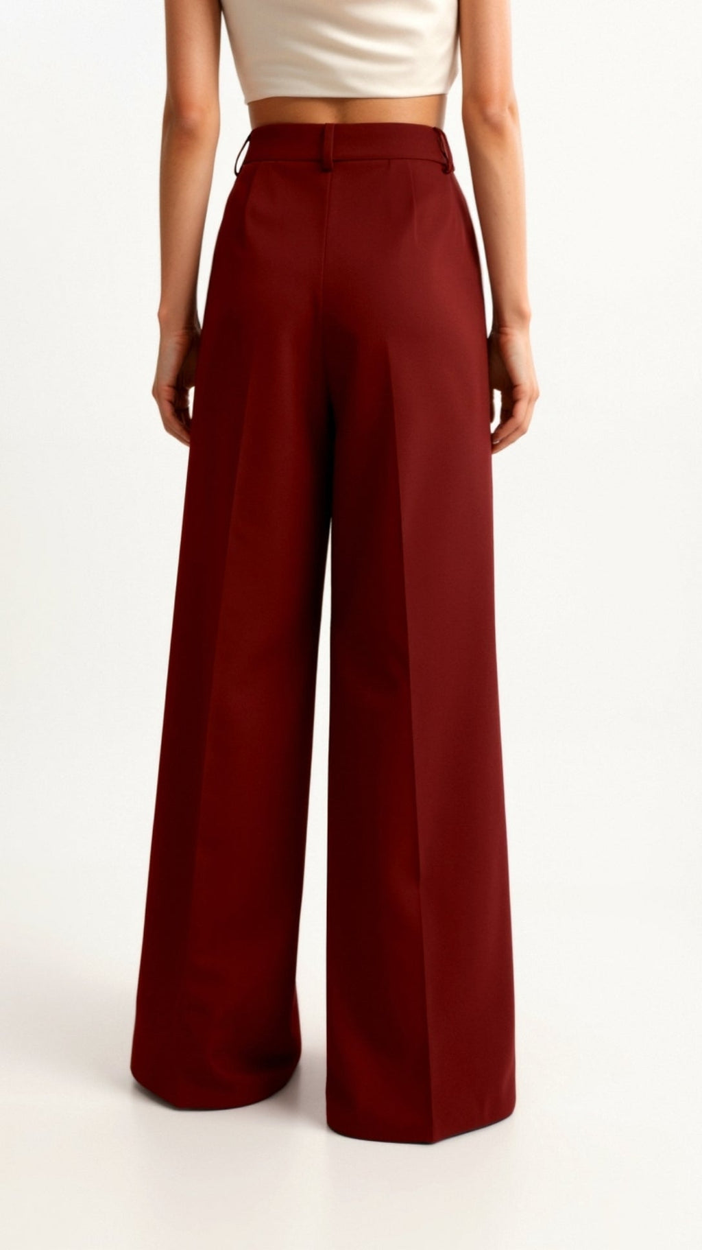 Tailored Wide-Leg Trousers with Refined Draping