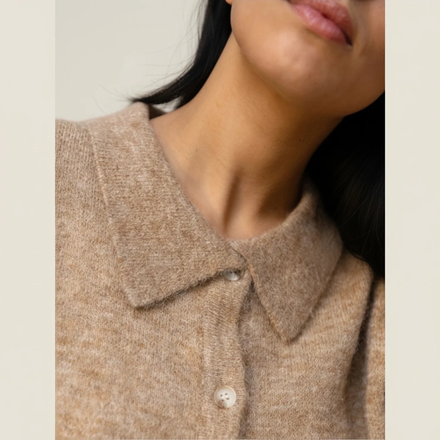 Refined Collared Knit Cardigan