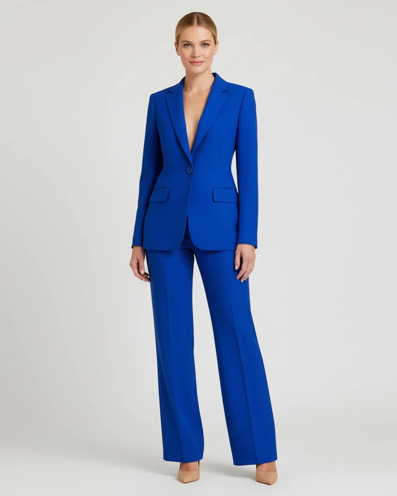 Tailored Wide-Leg Suit Set