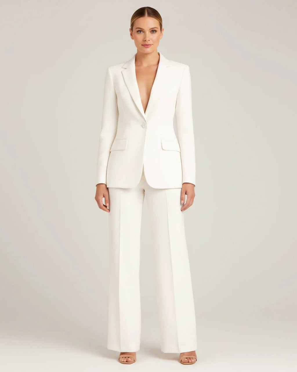 Tailored Wide-Leg Suit Set