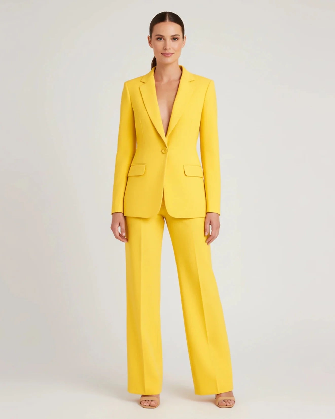 Tailored Wide-Leg Suit Set