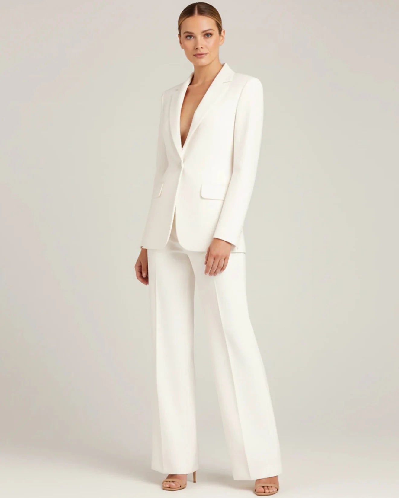 Tailored Wide-Leg Suit Set