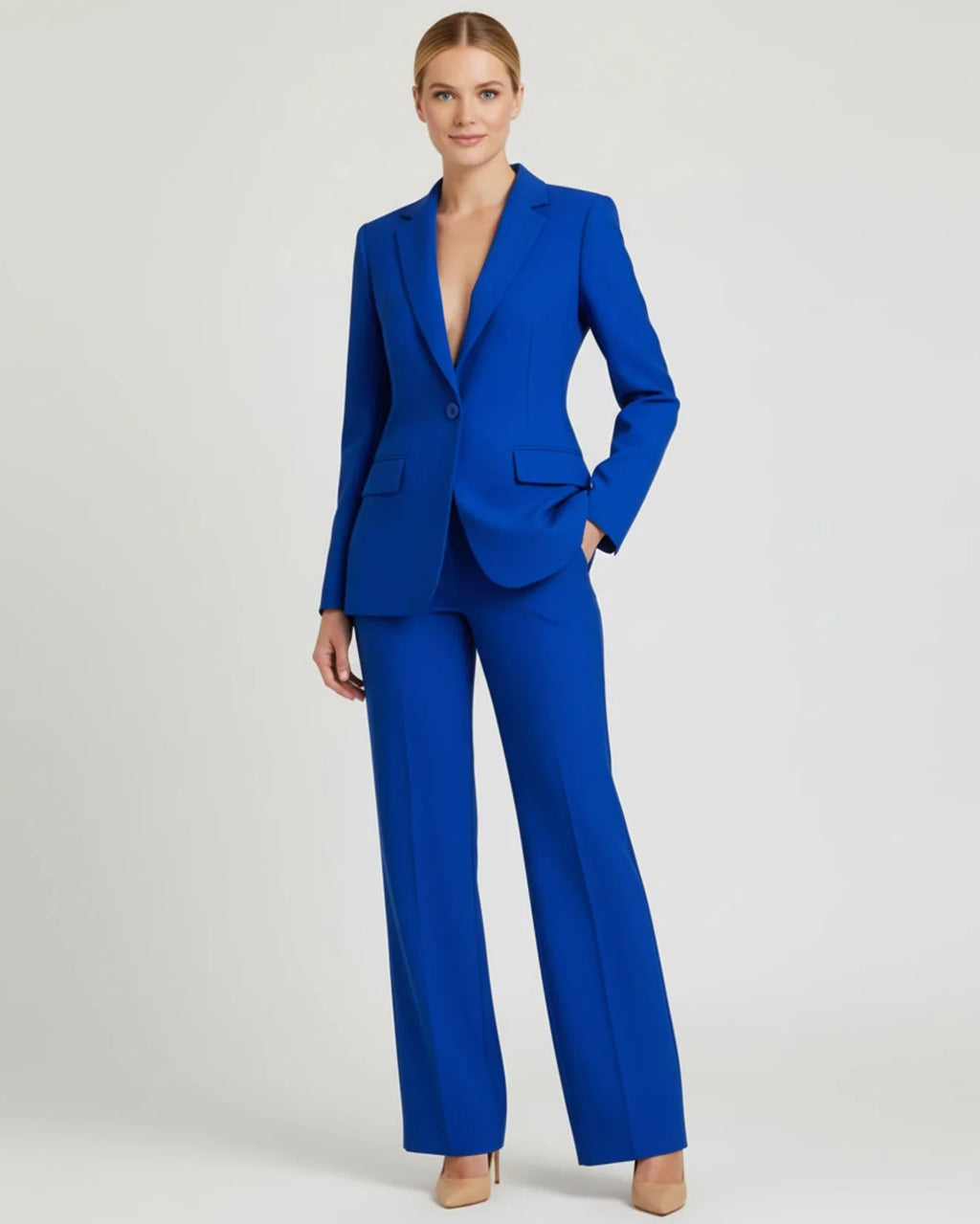 Tailored Wide-Leg Suit Set
