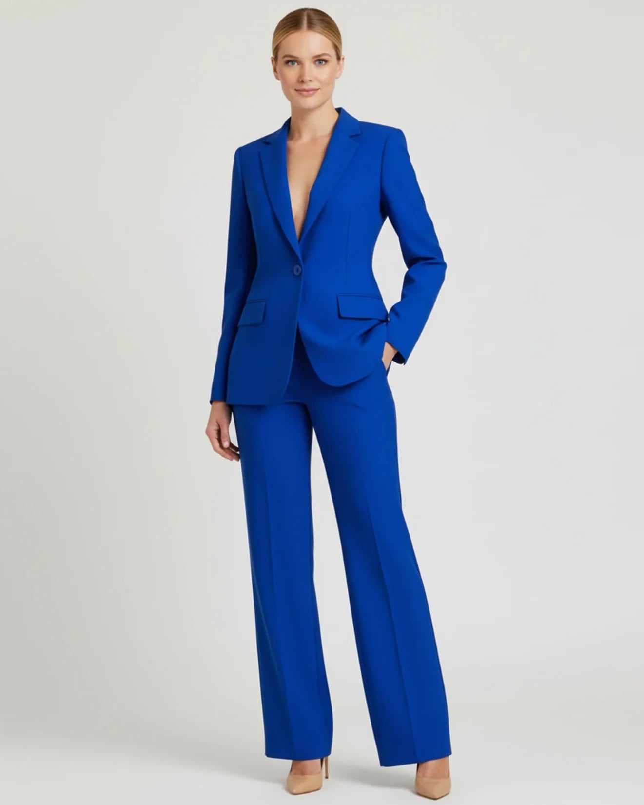 Tailored Wide-Leg Suit Set